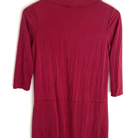 (56) Dolan 3/4 sleeve maroon midi dress, Size XS - Picture 7 of 7